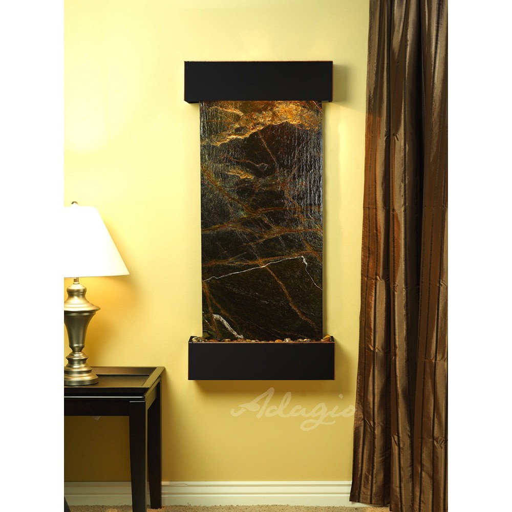 Cascade Springs-Square-Blackened Copper-Green Marble