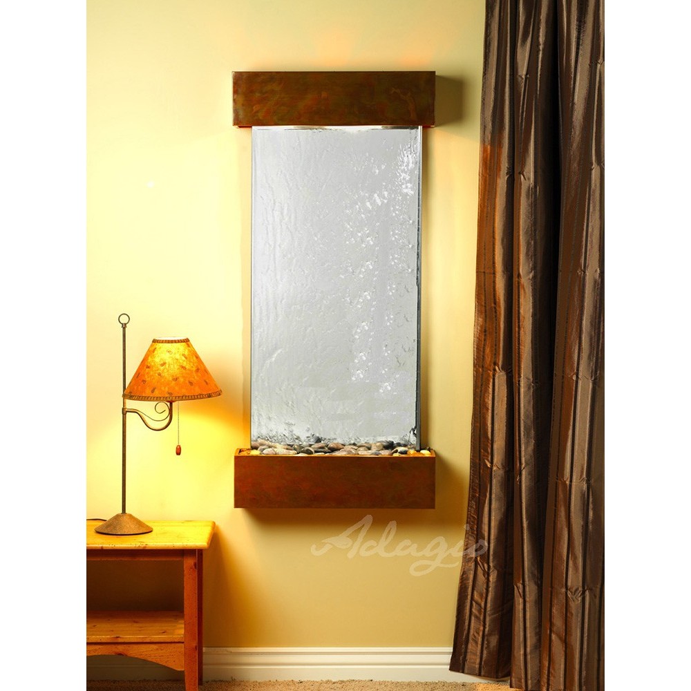 Cascade Springs-Square-Rustic Copper-Silver Mirror