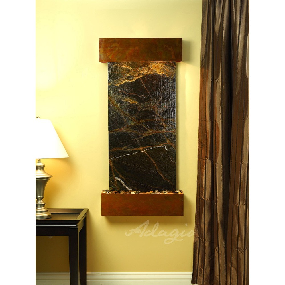 Cascade Springs-Square-Rustic Copper-Green Marble