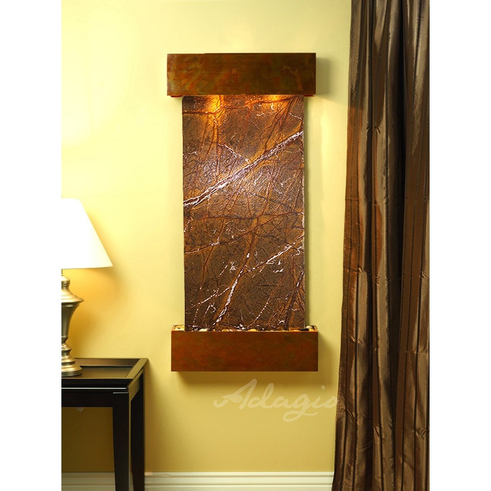 Cascade Springs-Square-Rustic Copper-Brown Marble