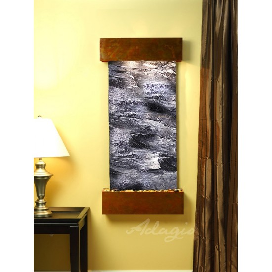 Cascade Springs-Square-Rustic Copper-Black Spider Marble