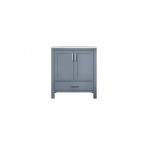 60" Navy Blue Double Vanity, Quartz Top, White Square Sinks and 58" Mirror