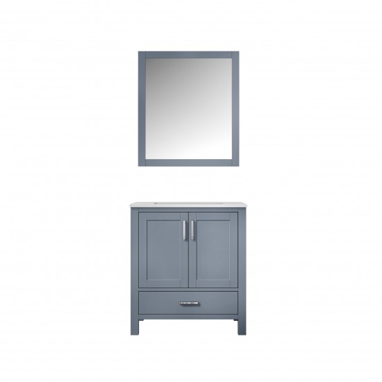 60" Navy Blue Double Vanity, Quartz Top, Square Sinks, 58" Mirror w/ Faucets