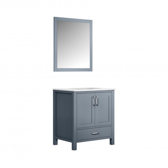 60" Navy Blue Double Vanity, Quartz Top, Square Sinks, 58" Mirror w/ Faucets