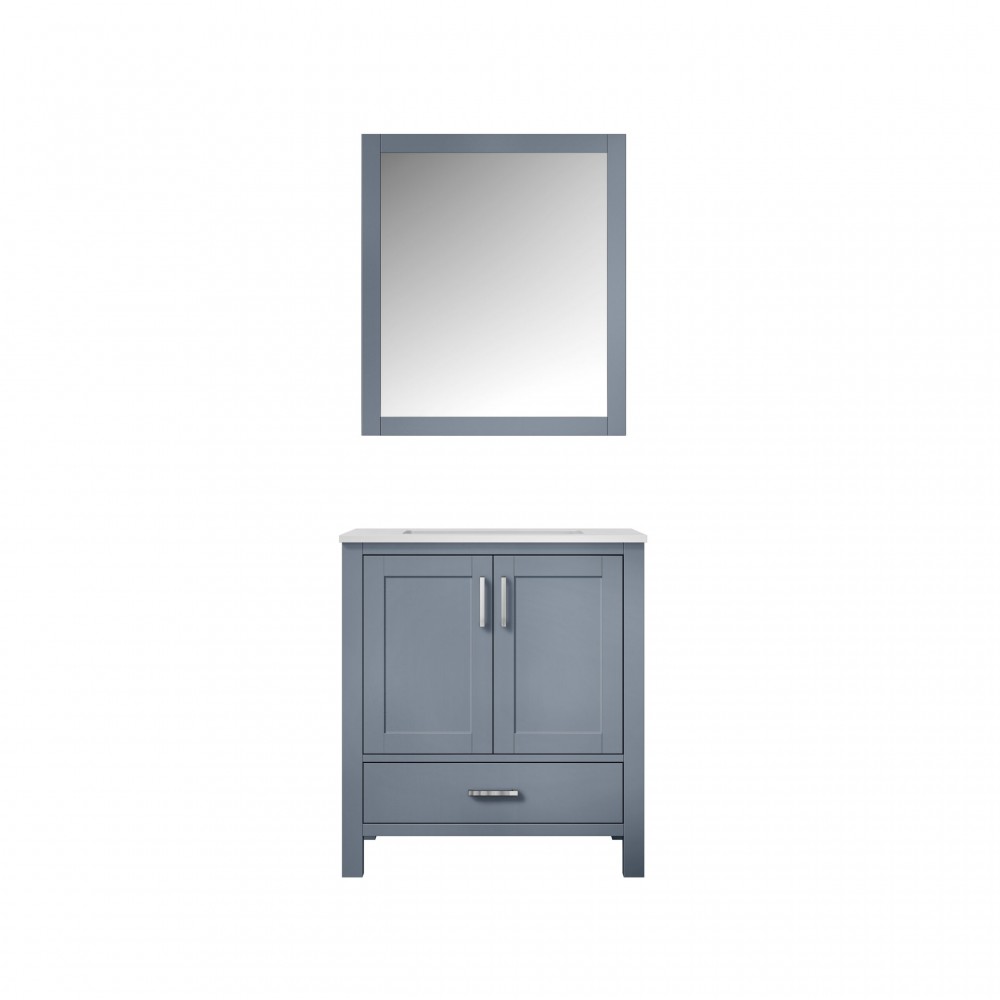 60" Espresso Double Vanity, Quartz Top, White Square Sinks and no Mirror