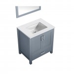 60" Espresso Double Vanity, Quartz Top, White Square Sinks and no Mirror