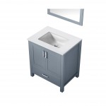 60" Espresso Double Vanity, Quartz Top, White Square Sinks and no Mirror