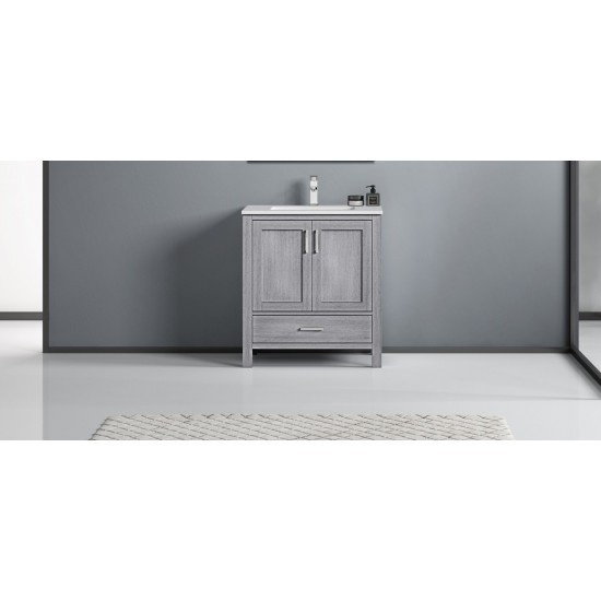 60" Espresso Double Vanity, Quartz Top, White Square Sinks and 58" Mirror