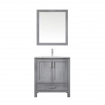 60" Espresso Double Vanity, Quartz Top, Square Sinks, 58" Mirror w/ Faucets