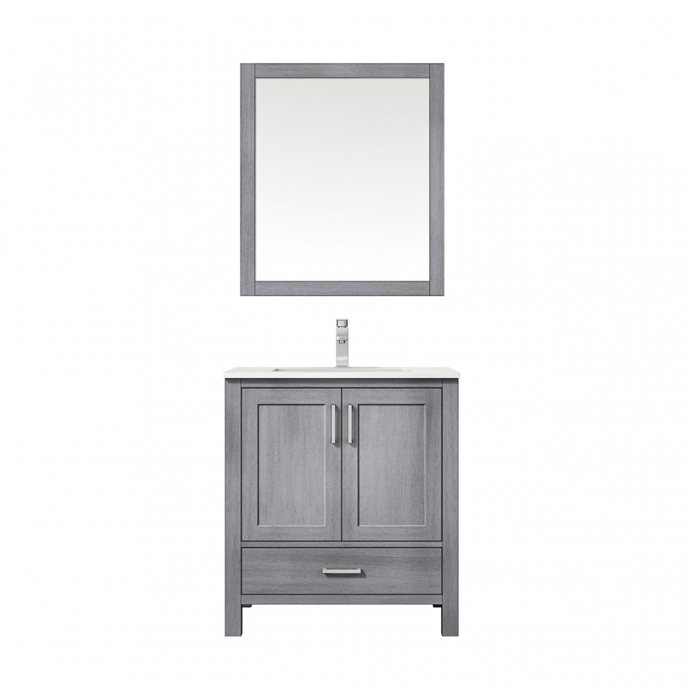 60" Espresso Double Vanity, Quartz Top, Square Sinks, 58" Mirror w/ Faucets