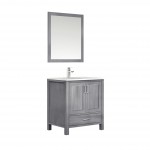 60" Espresso Double Vanity, Quartz Top, Square Sinks, 58" Mirror w/ Faucets