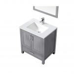 60" Espresso Double Vanity, Quartz Top, Square Sinks, 58" Mirror w/ Faucets