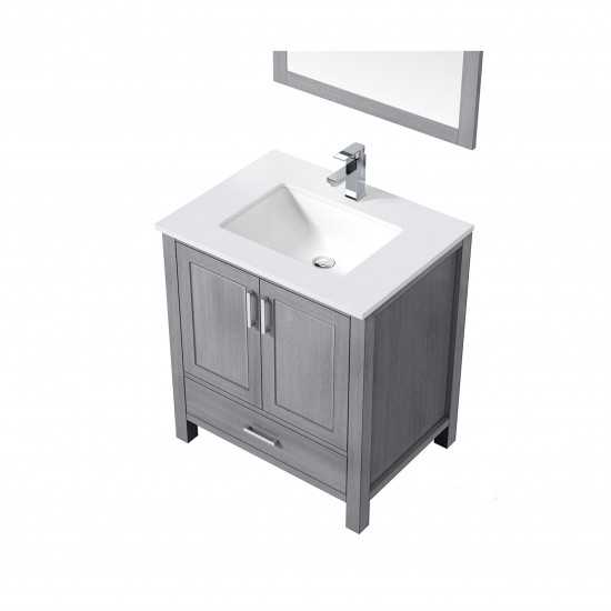 80" White Double Vanity, Quartz Top, White Square Sinks and no Mirror