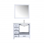 80" Dark Grey Double Vanity, Quartz Top, White Square Sinks, 30" Mirrors