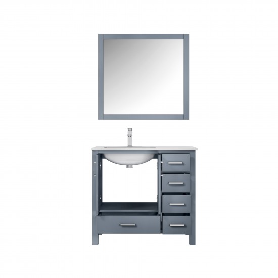 80" Espresso Double Vanity, Quartz Top, Square Sinks, 30" Mirrors w/ Faucets