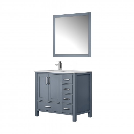80" Espresso Double Vanity, Quartz Top, Square Sinks, 30" Mirrors w/ Faucets