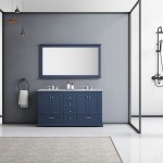 84" Dark Grey Double Vanity, Quartz Top, White Square Sinks and no Mirror