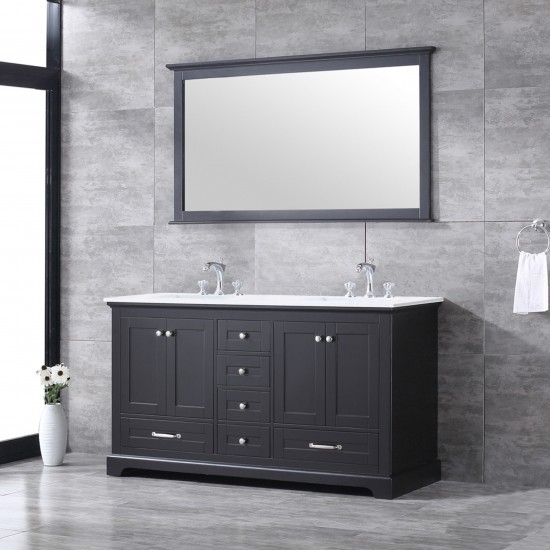 84" Navy Blue Double Vanity, Quartz Top, White Square Sinks and no Mirror