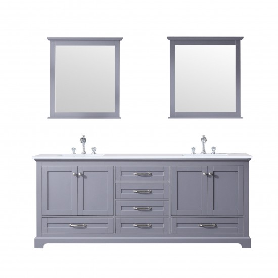 Jacques 30" White Single Vanity, Quartz Top, White Square Sink and no Mirror