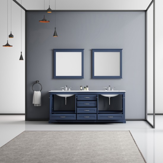 Jacques 30" Dark Grey Single Vanity, Quartz Top, White Square Sink and no Mirror