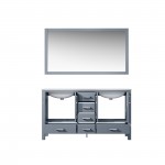 36" Distressed Grey Single Vanity, Quartz Top, Square Sink, no Mirror - Left