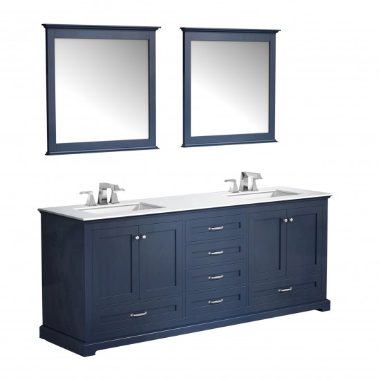 36" Distressed Grey Single Vanity, Quartz Top, Sink, 34" Mirror, Faucet - Right