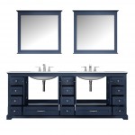 Jacques 60" Dark Grey Double Vanity, Quartz Top, White Square Sinks, no Mirror