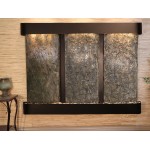 Deep Creek Falls-Round-Blackened Copper-Green Natural Slate