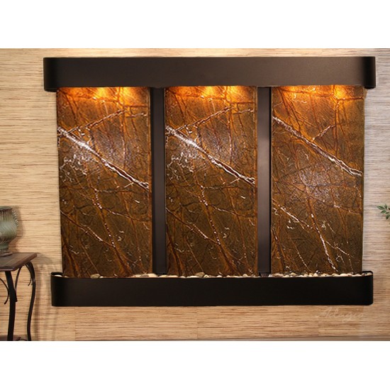 Deep Creek Falls-Round-Blackened Copper-Brown Marble