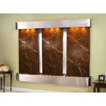 Deep Creek Falls-Round-Stainless Steel-Brown Marble