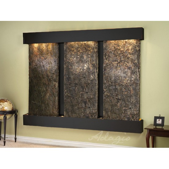 Deep Creek Falls-Square-Blackened copper-Green Natural Slate