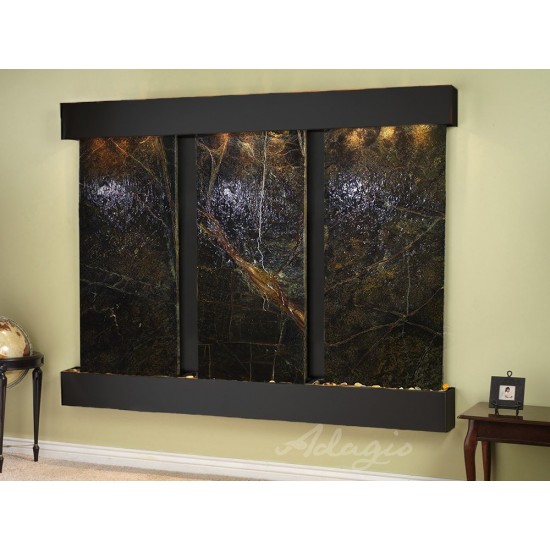 Deep Creek Falls-Square-Blackened copper-Green Marble