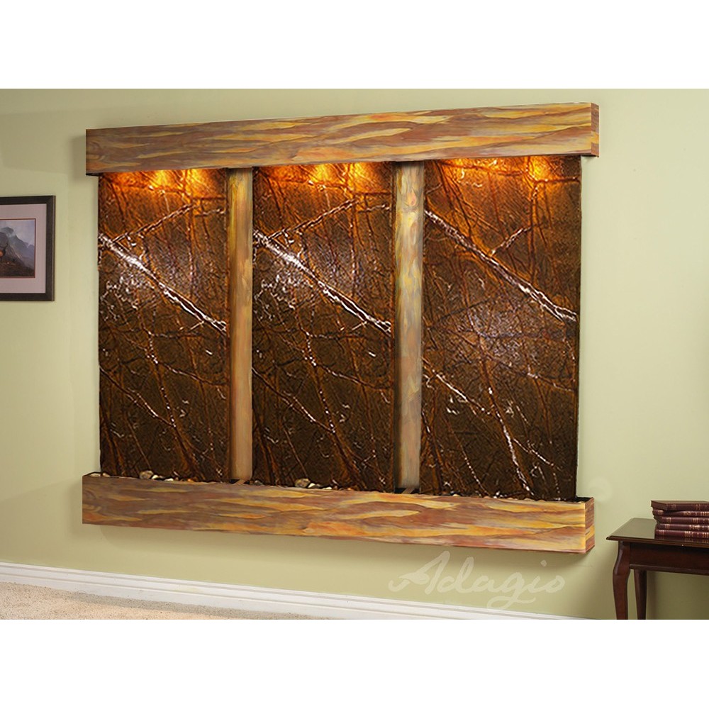 Deep Creek Falls-Square-Rustic Copper-Brown Marble