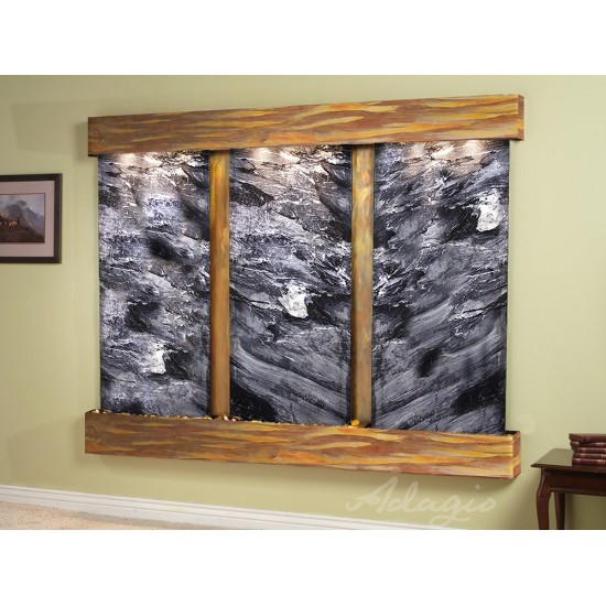 Deep Creek Falls-Square-Rustic Copper-Black Spider Marble