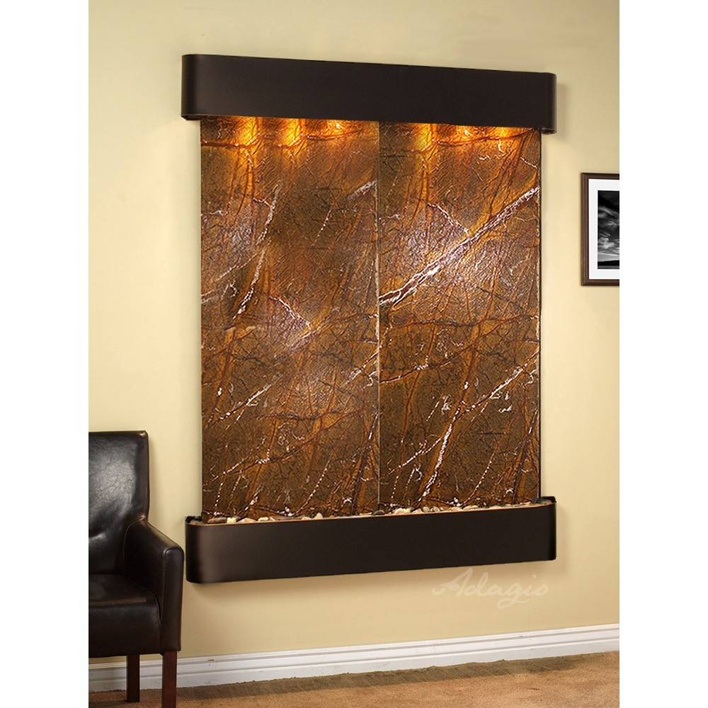 Majestic River-Round -Blackened Copper-Brown-Marble