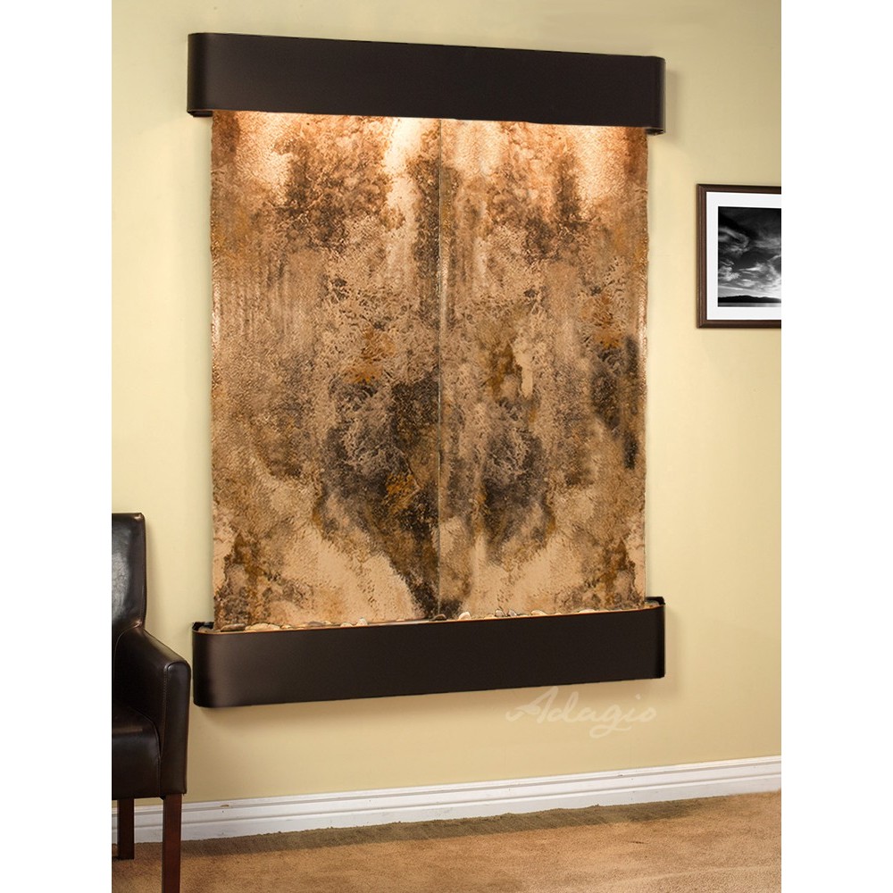 Majestic River-Round -Blackened Copper-Magnifico-Travertine