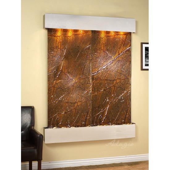 Majestic River-Square-Stainless Steel-Brown-Marble