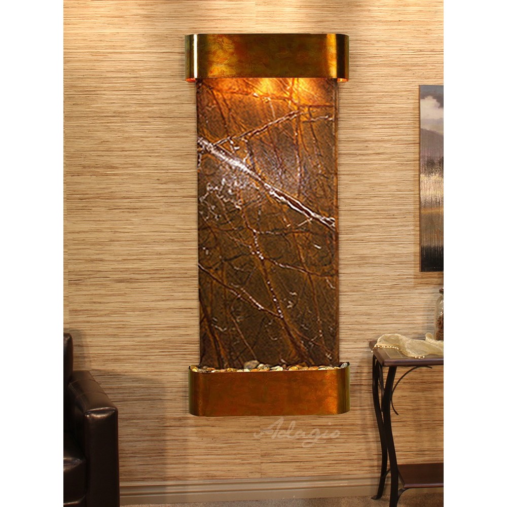 Inspiration Falls-Round-Rustic Copper-Brown Marble