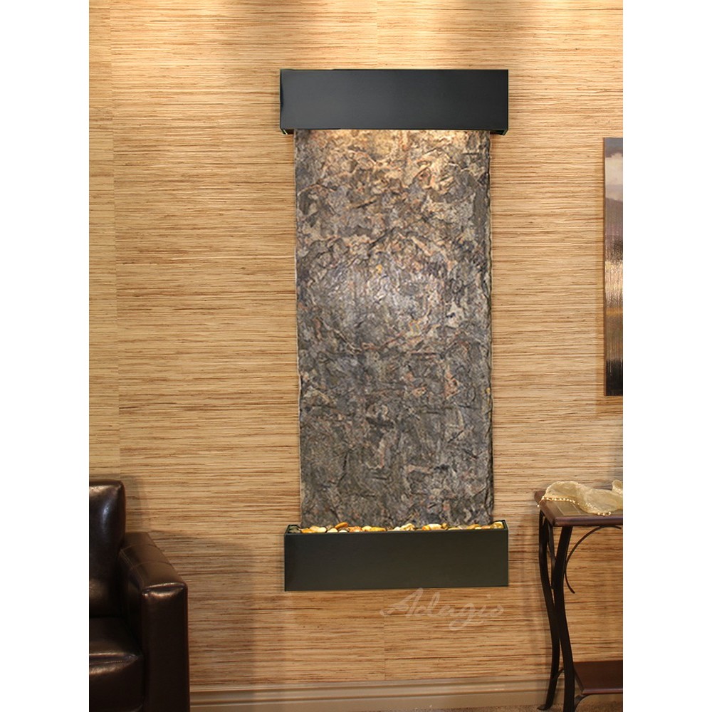 Inspiration Falls-Square-Blackened copper-Green Natural Slate