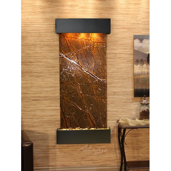 Inspiration Falls-Square-Blackened copper-Brown Marble