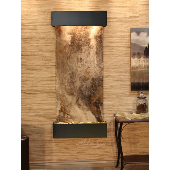 Inspiration Falls-Square-Blackened copper-Magnifico Travertine