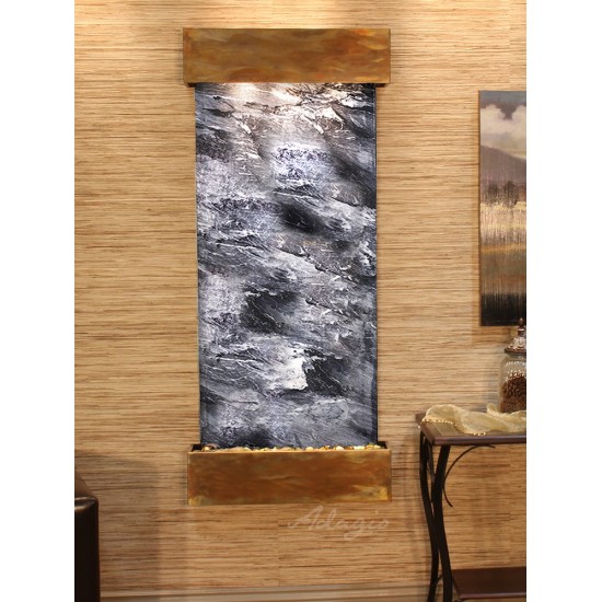 Inspiration Falls-Square-Rustic Copper-Black Spider Marble