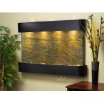 Sunrise Springs-Round-Blackened Copper-Green Natural Slate