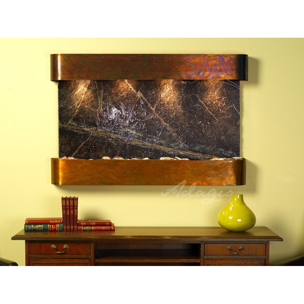 Sunrise Springs-Round-Rustic Copper-Green Marble