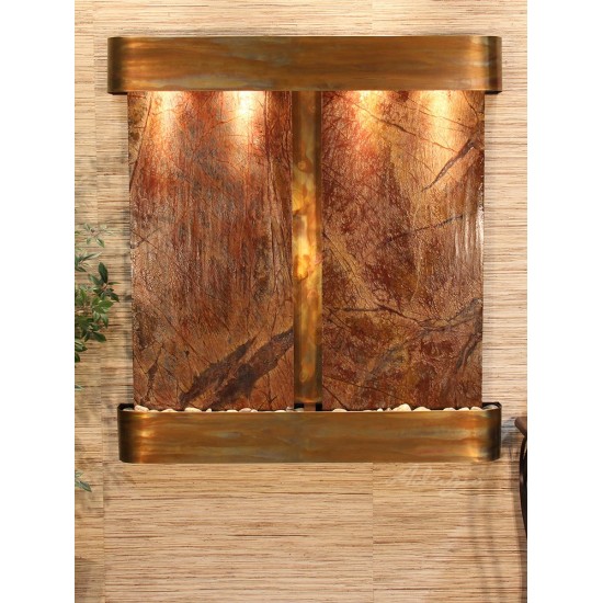 Aspen Falls-Round-Rustic Copper-Brown Marble