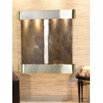 Aspen Falls-Round-Stainless Steel-Multi-Color Natural Slate