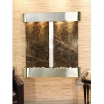 Aspen Falls-Round-Stainless Steel-Green Marble