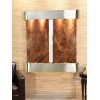 Aspen Falls-Round-Stainless Steel-Brown Marble