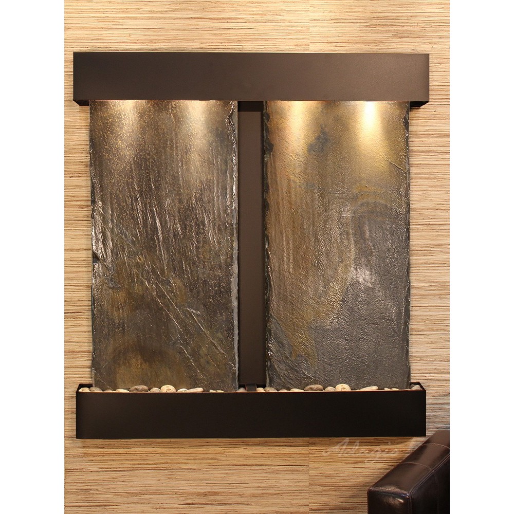 Aspen Falls-Square-Blackened Copper-Multi-Color Natural Slate