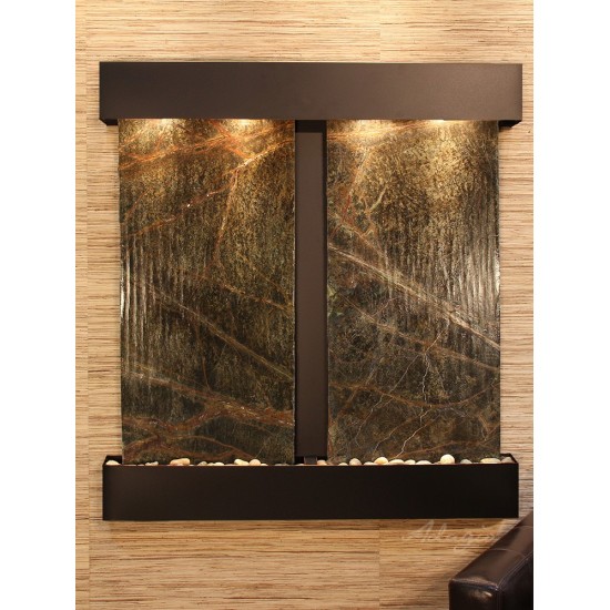 Aspen Falls-Square-Blackened Copper-Green Marble